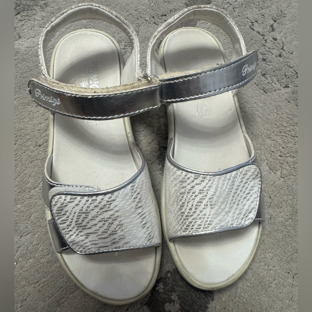 Primigi Metallic Silver and White Kids' Sandals